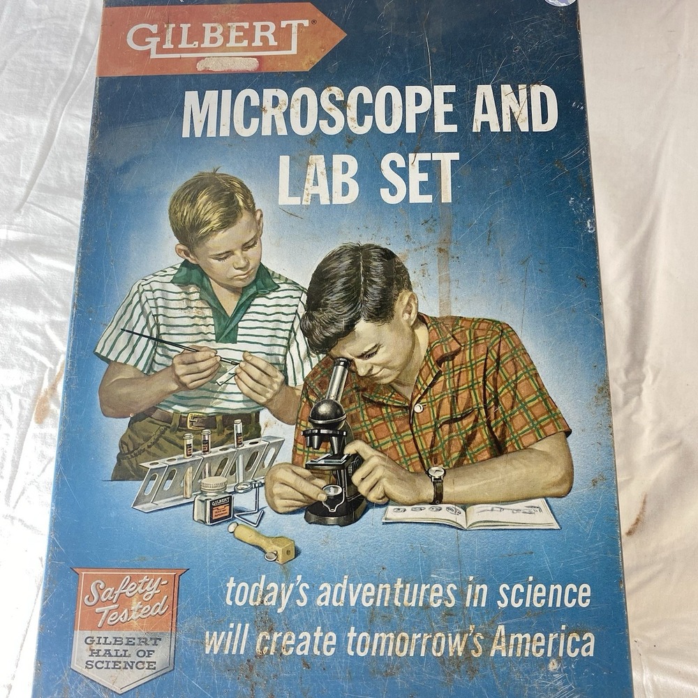 Vintage Gilbert Microscope & Lab Set No.13082 Binocular Viewer Incomplete - Picture 11 of 11